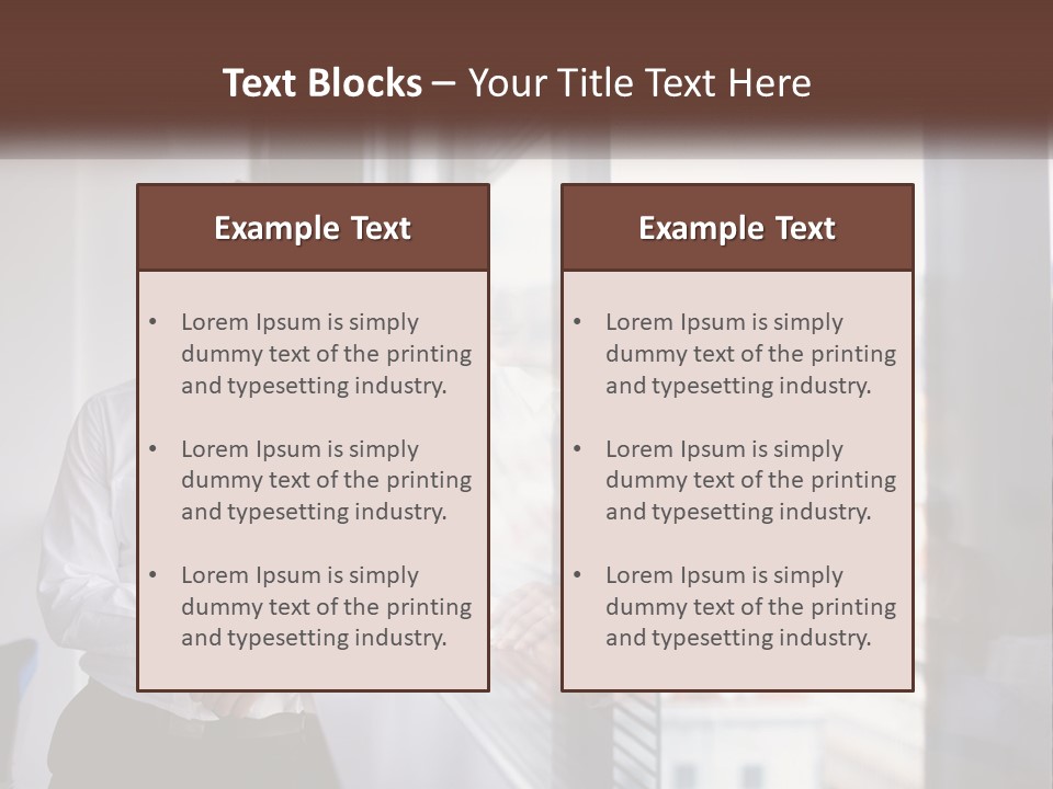 A Man Standing In Front Of A Window With His Arms Crossed PowerPoint Template
