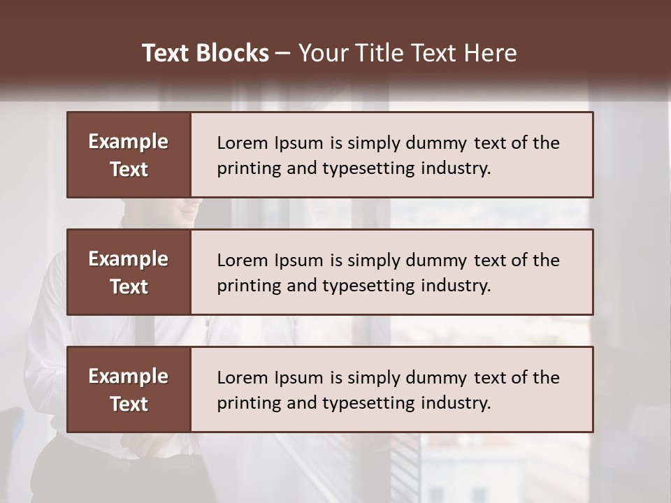 A Man Standing In Front Of A Window With His Arms Crossed PowerPoint Template