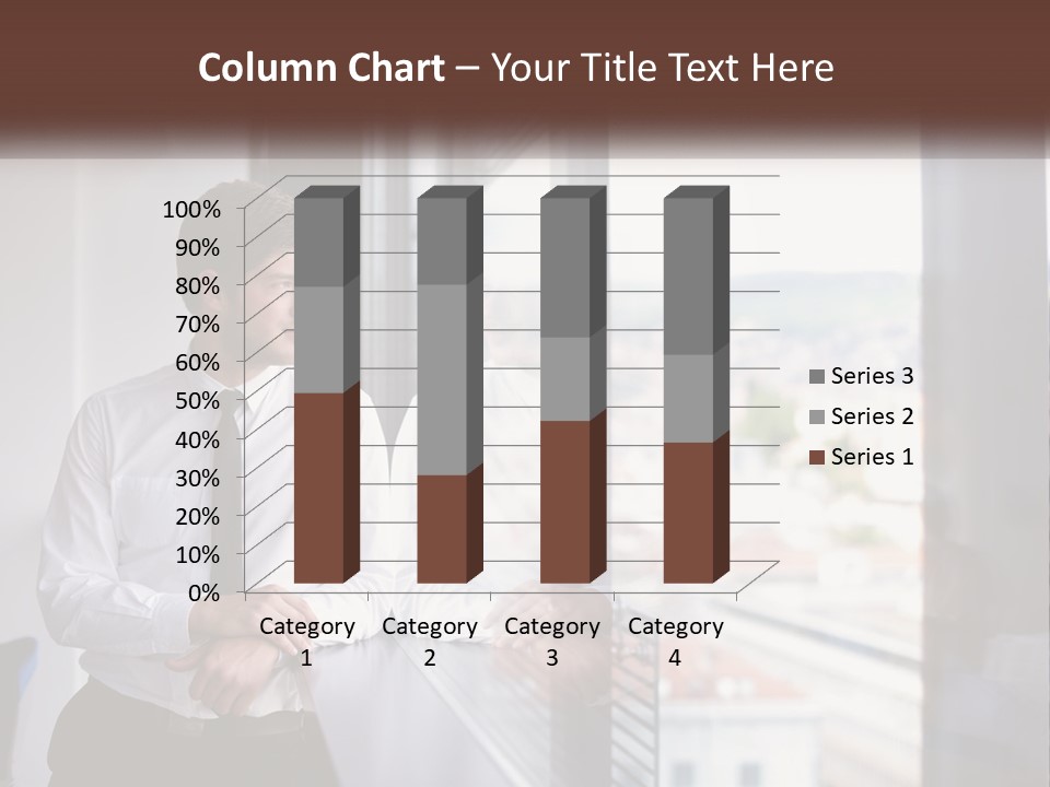 A Man Standing In Front Of A Window With His Arms Crossed PowerPoint Template