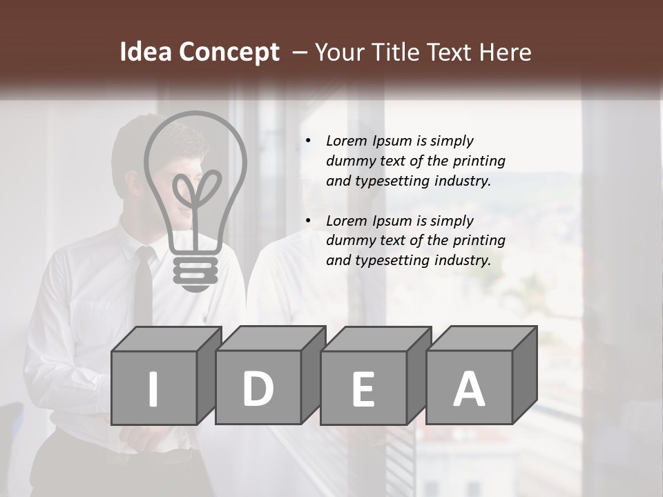 A Man Standing In Front Of A Window With His Arms Crossed PowerPoint Template