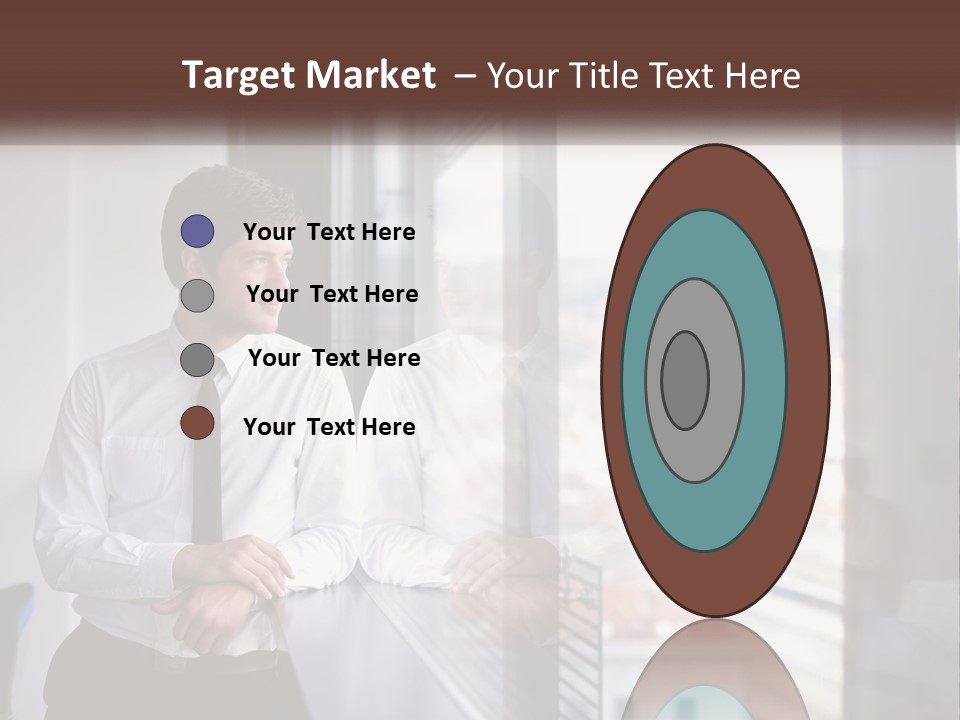 A Man Standing In Front Of A Window With His Arms Crossed PowerPoint Template