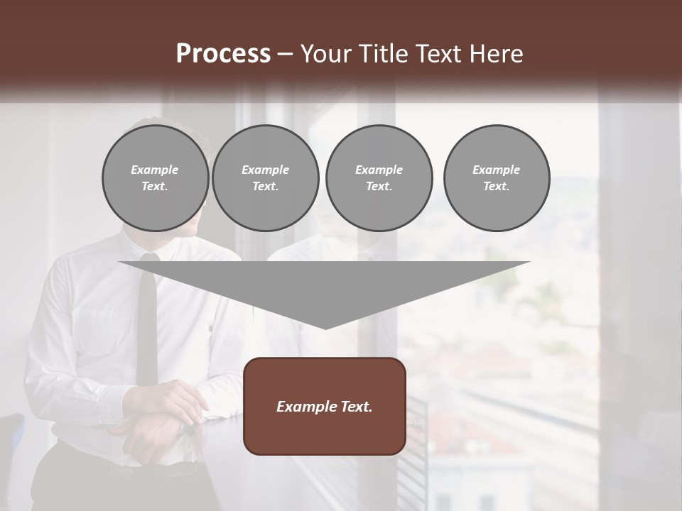 A Man Standing In Front Of A Window With His Arms Crossed PowerPoint Template