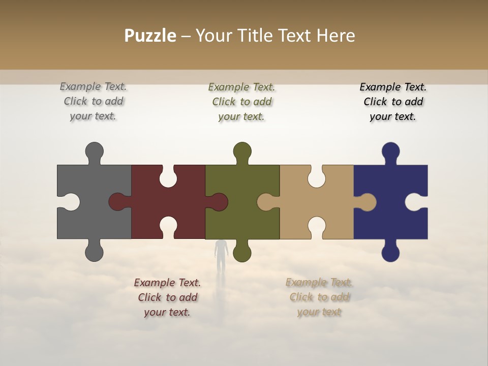 A Person Standing On Top Of A Cloud Covered Ground PowerPoint Template