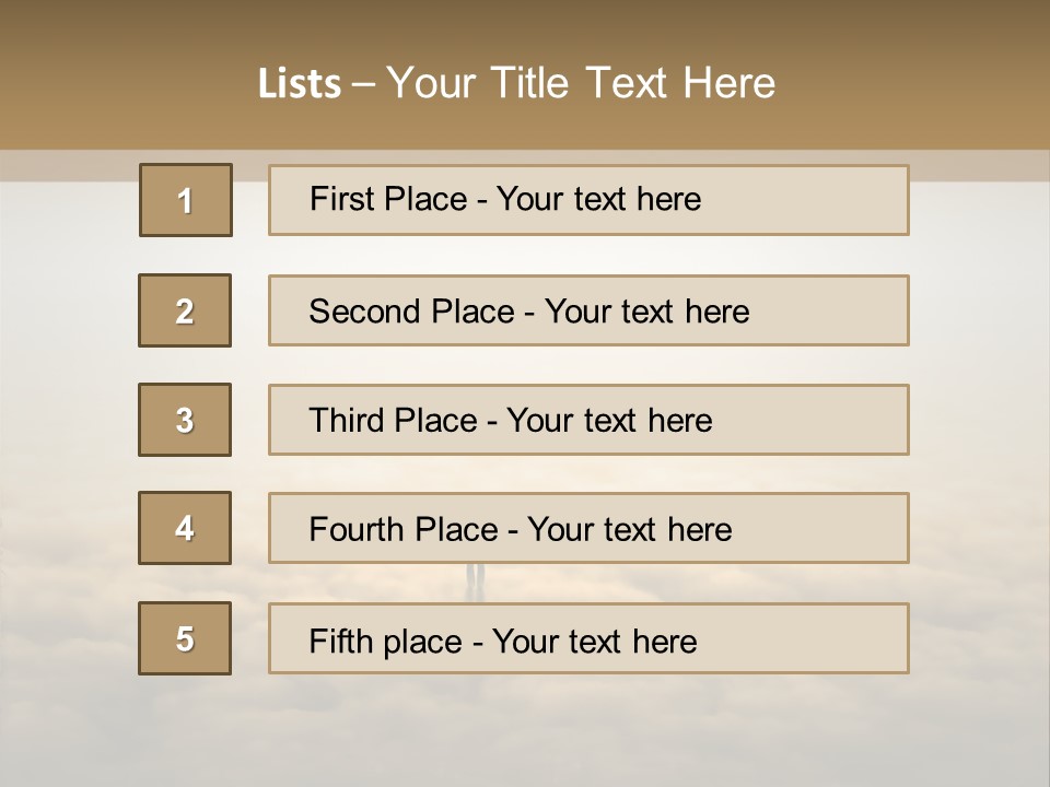 A Person Standing On Top Of A Cloud Covered Ground PowerPoint Template