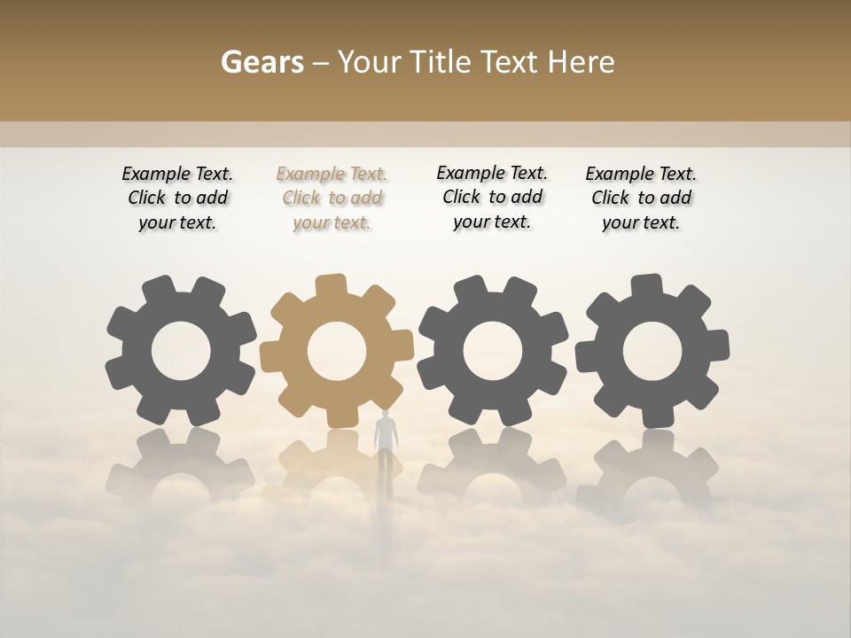 A Person Standing On Top Of A Cloud Covered Ground PowerPoint Template