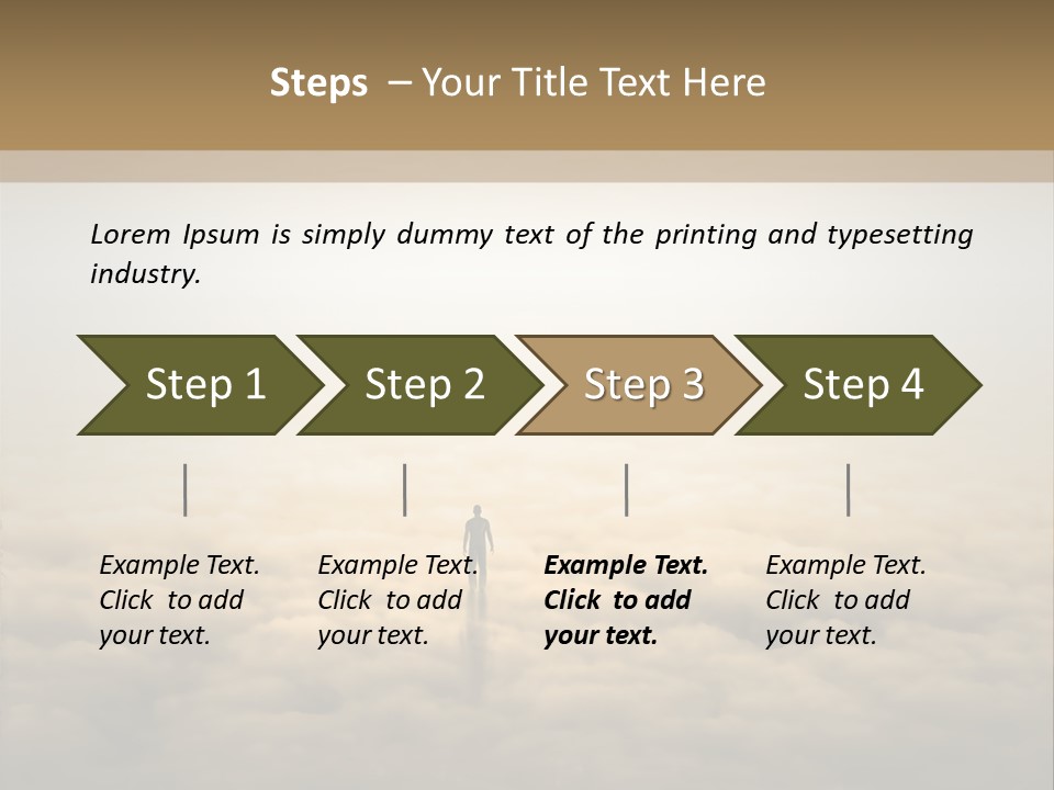 A Person Standing On Top Of A Cloud Covered Ground PowerPoint Template