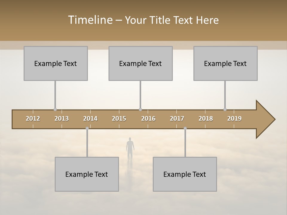 A Person Standing On Top Of A Cloud Covered Ground PowerPoint Template