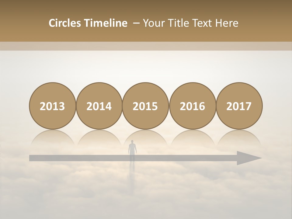 A Person Standing On Top Of A Cloud Covered Ground PowerPoint Template