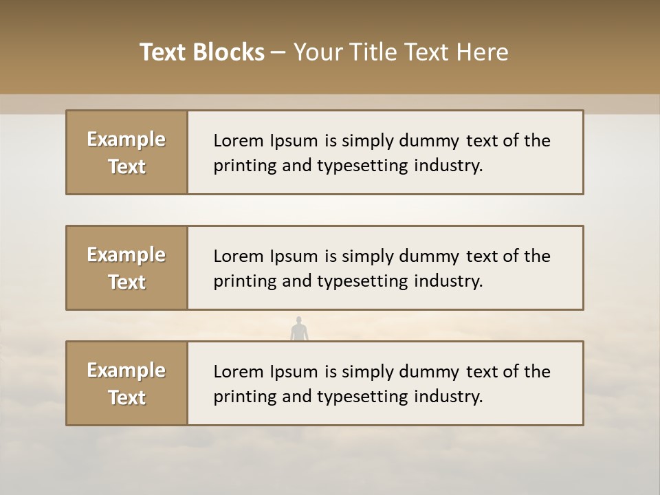 A Person Standing On Top Of A Cloud Covered Ground PowerPoint Template