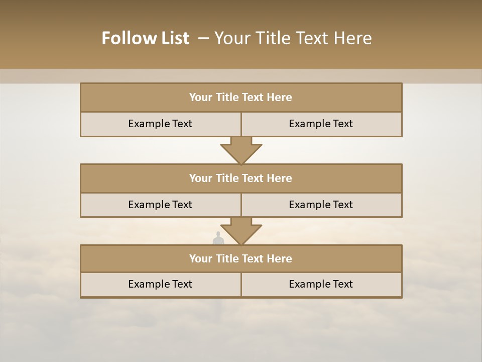 A Person Standing On Top Of A Cloud Covered Ground PowerPoint Template