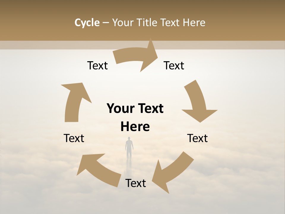 A Person Standing On Top Of A Cloud Covered Ground PowerPoint Template