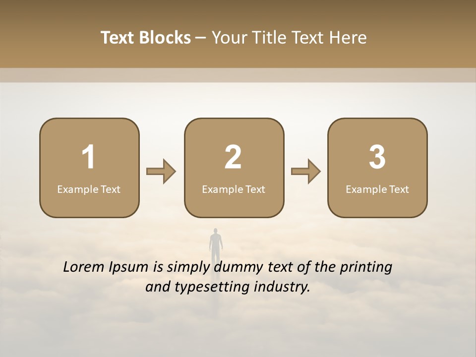 A Person Standing On Top Of A Cloud Covered Ground PowerPoint Template