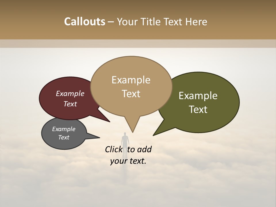 A Person Standing On Top Of A Cloud Covered Ground PowerPoint Template