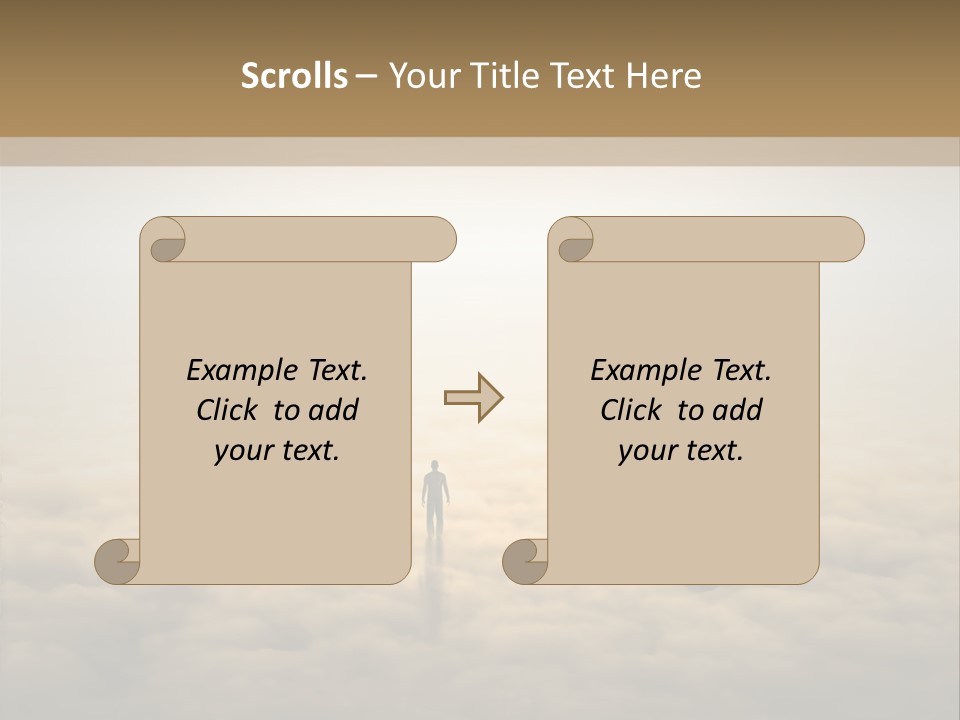 A Person Standing On Top Of A Cloud Covered Ground PowerPoint Template