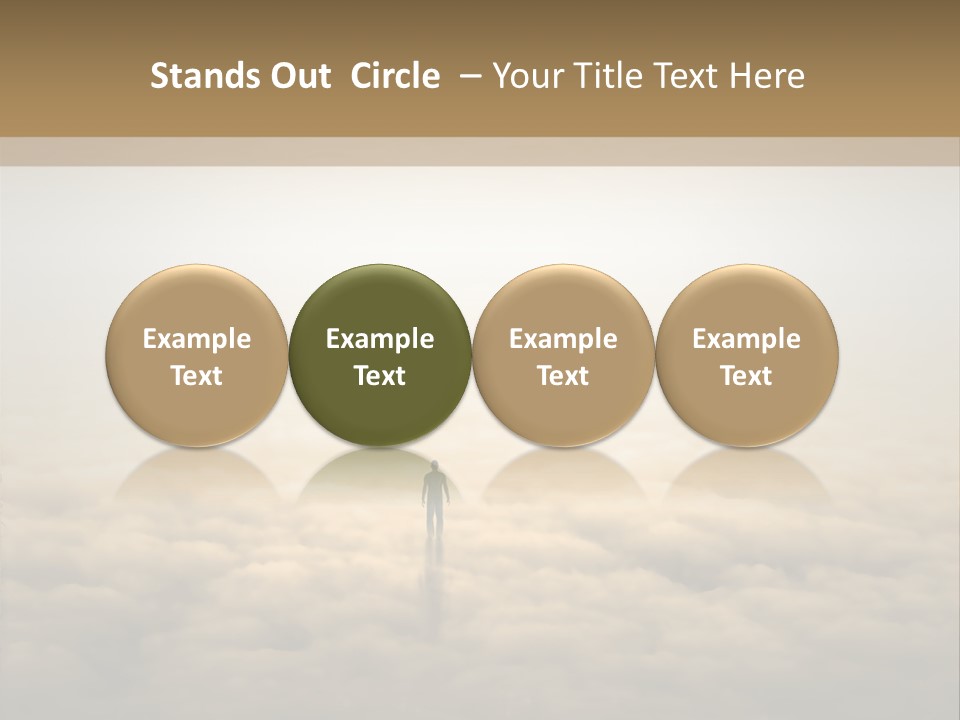 A Person Standing On Top Of A Cloud Covered Ground PowerPoint Template