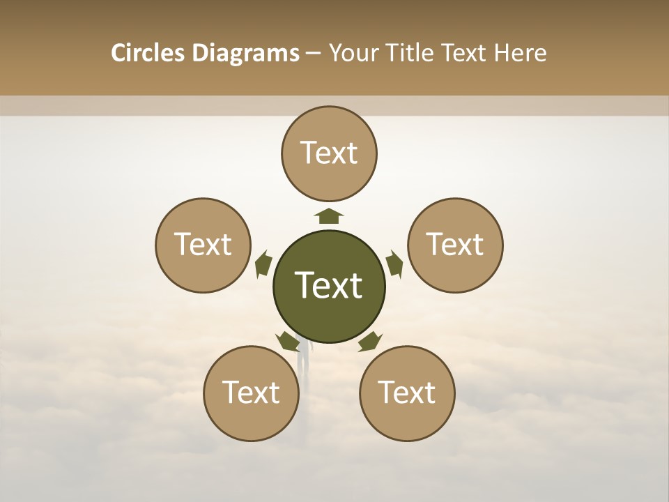 A Person Standing On Top Of A Cloud Covered Ground PowerPoint Template