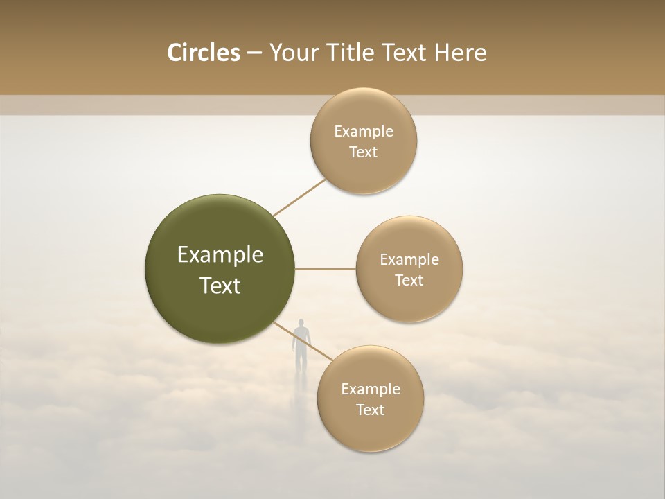 A Person Standing On Top Of A Cloud Covered Ground PowerPoint Template