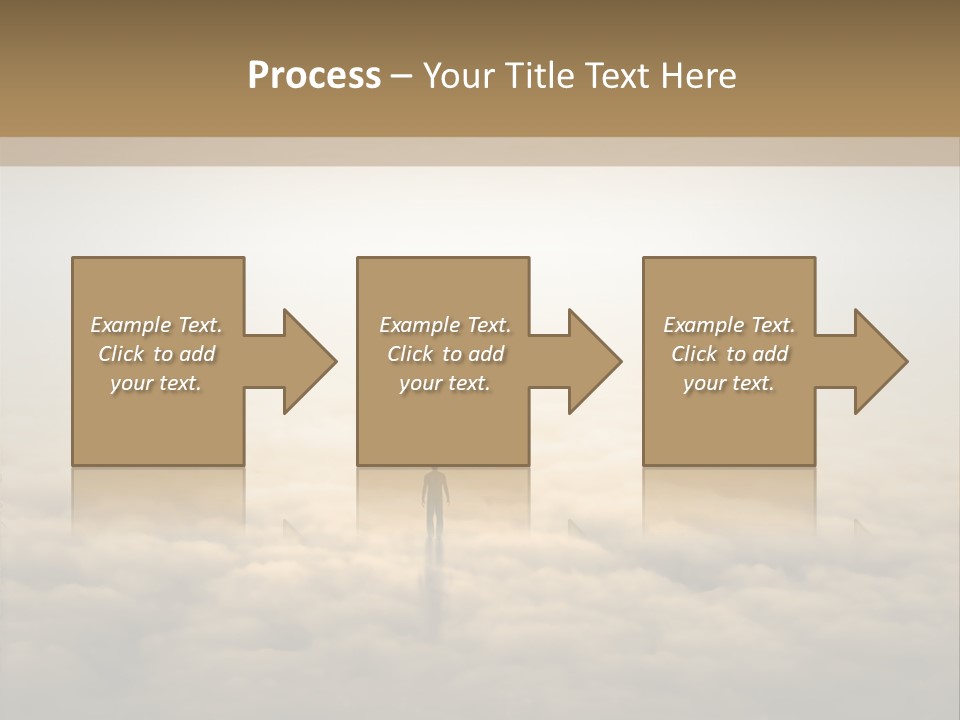 A Person Standing On Top Of A Cloud Covered Ground PowerPoint Template