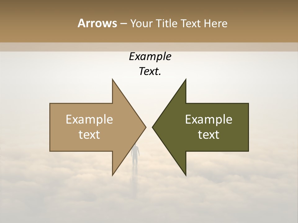 A Person Standing On Top Of A Cloud Covered Ground PowerPoint Template