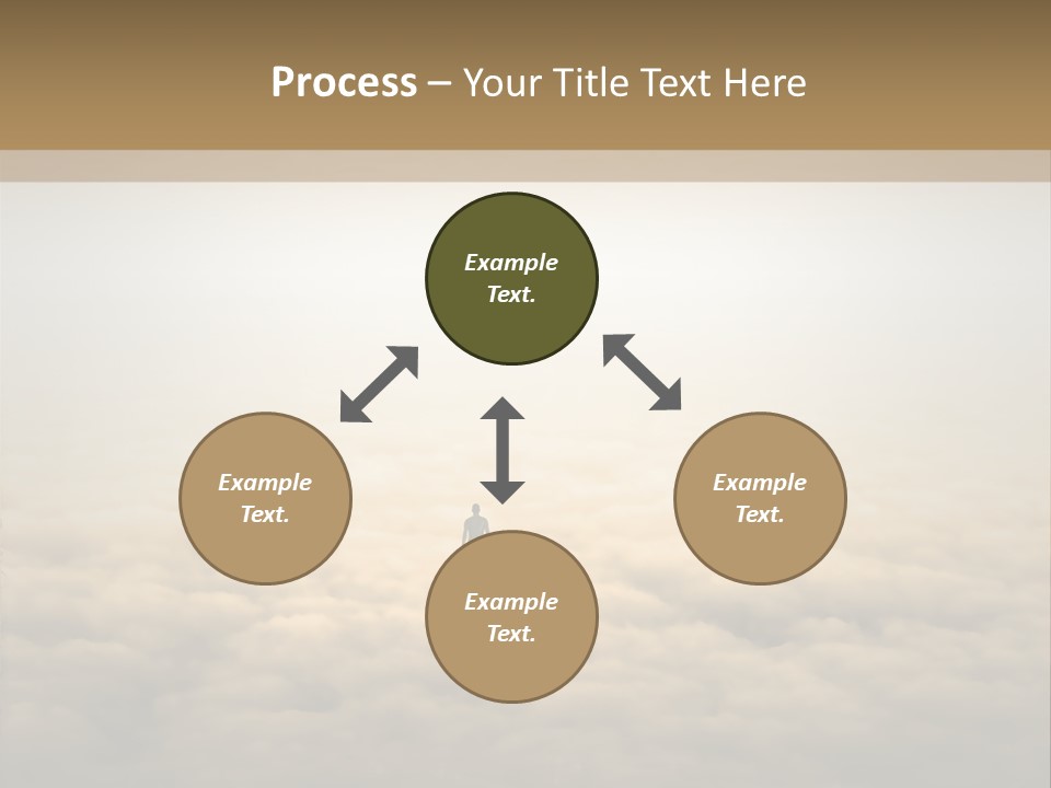 A Person Standing On Top Of A Cloud Covered Ground PowerPoint Template