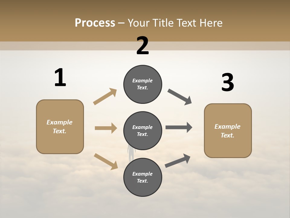 A Person Standing On Top Of A Cloud Covered Ground PowerPoint Template