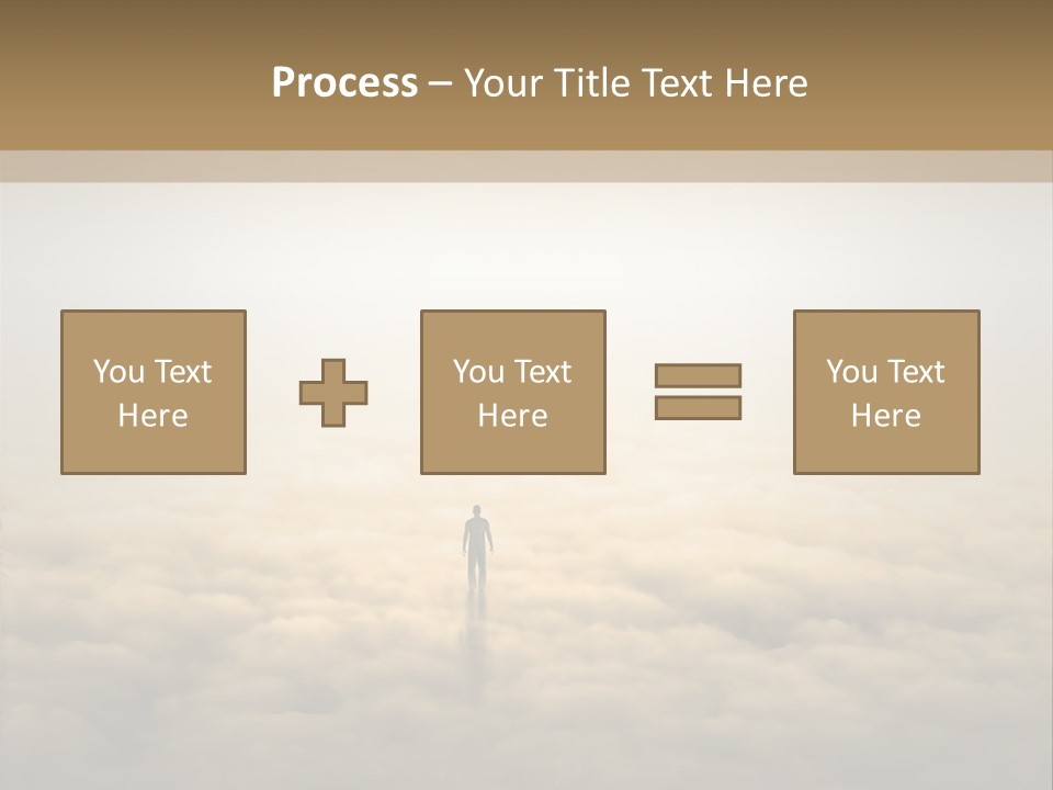 A Person Standing On Top Of A Cloud Covered Ground PowerPoint Template