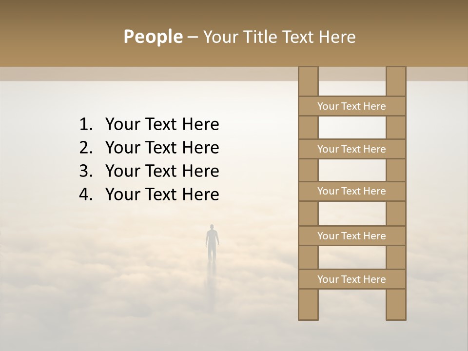 A Person Standing On Top Of A Cloud Covered Ground PowerPoint Template