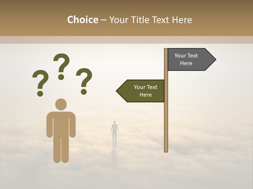 A Person Standing On Top Of A Cloud Covered Ground PowerPoint Template