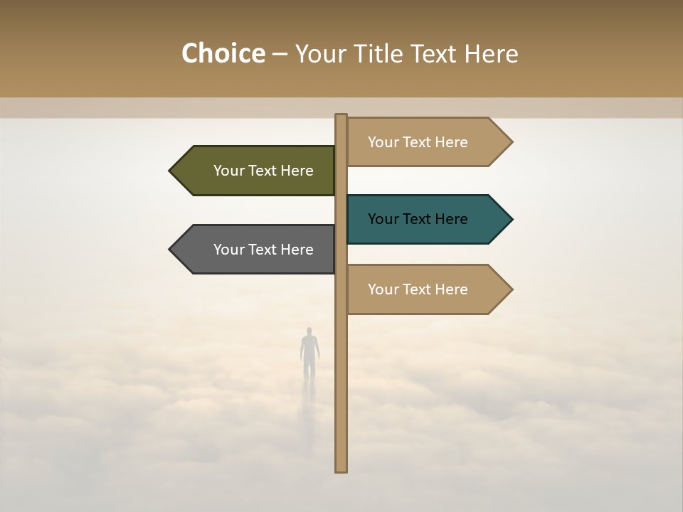 A Person Standing On Top Of A Cloud Covered Ground PowerPoint Template