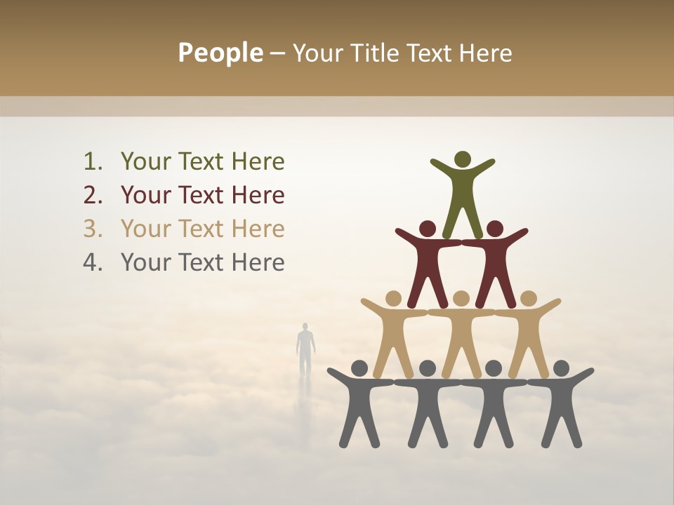 A Person Standing On Top Of A Cloud Covered Ground PowerPoint Template