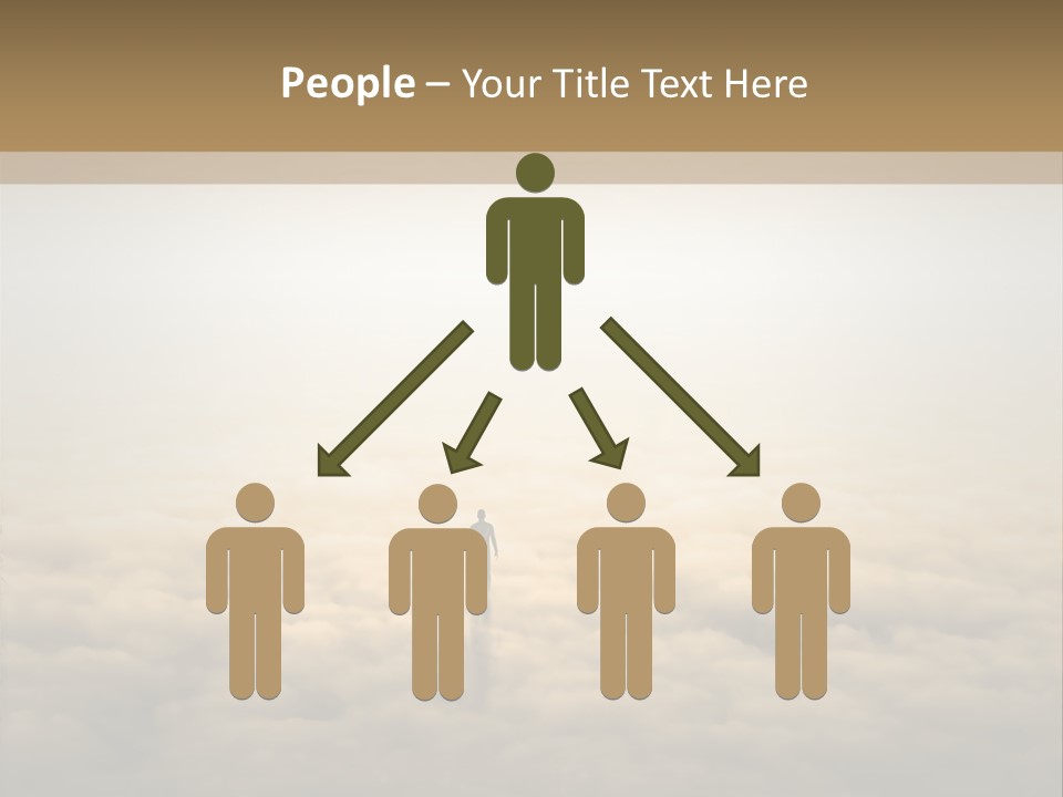 A Person Standing On Top Of A Cloud Covered Ground PowerPoint Template