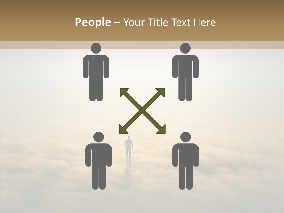 A Person Standing On Top Of A Cloud Covered Ground PowerPoint Template