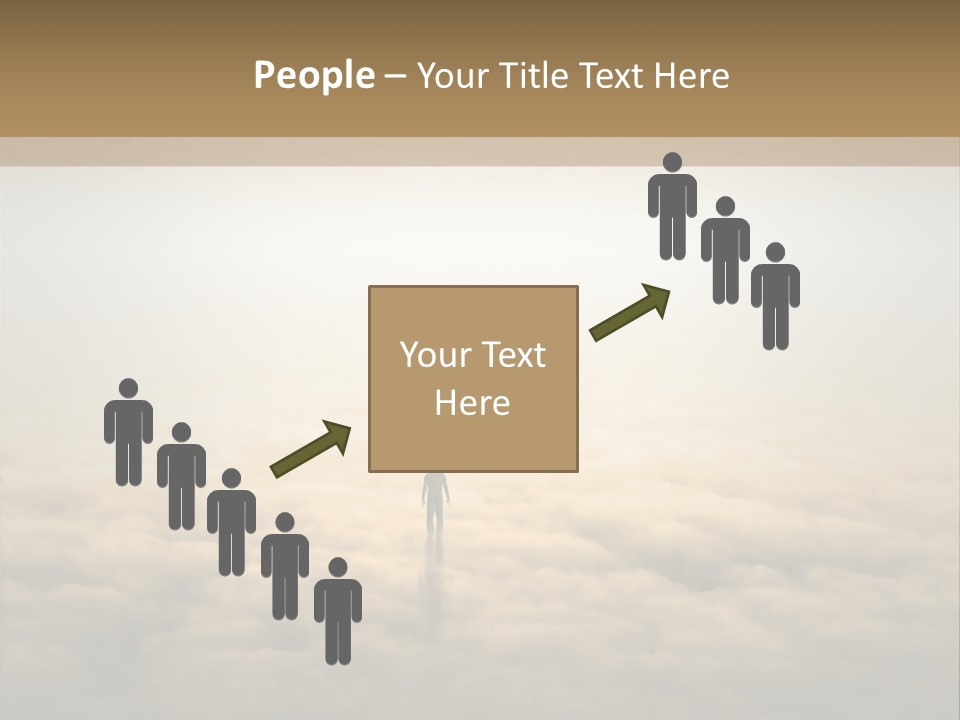 A Person Standing On Top Of A Cloud Covered Ground PowerPoint Template