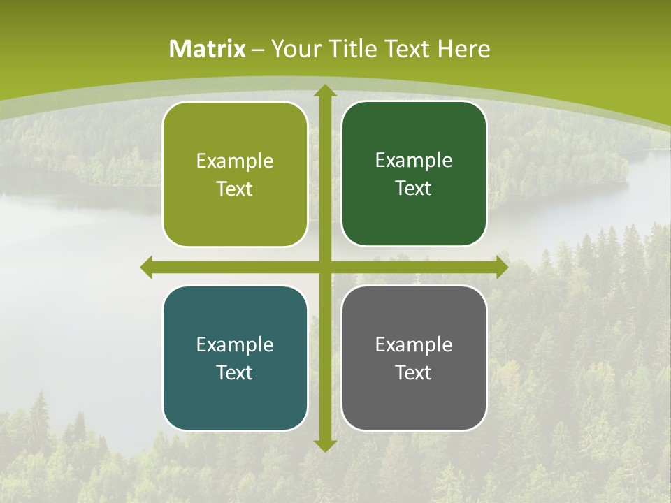 A Green Landscape With Trees And Water In The Background PowerPoint Template