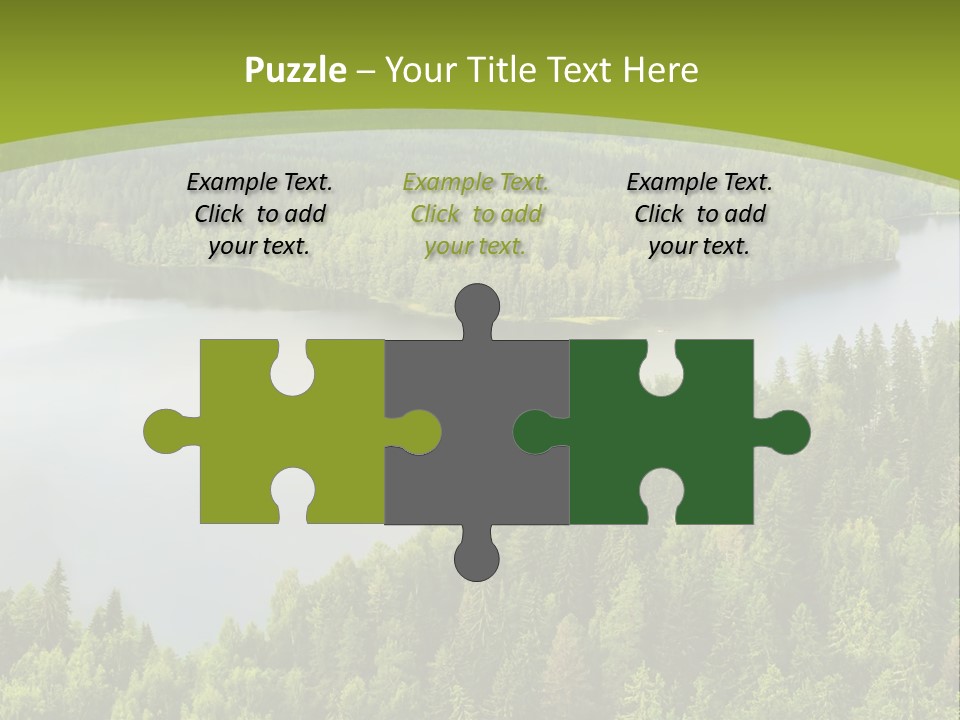 A Green Landscape With Trees And Water In The Background PowerPoint Template