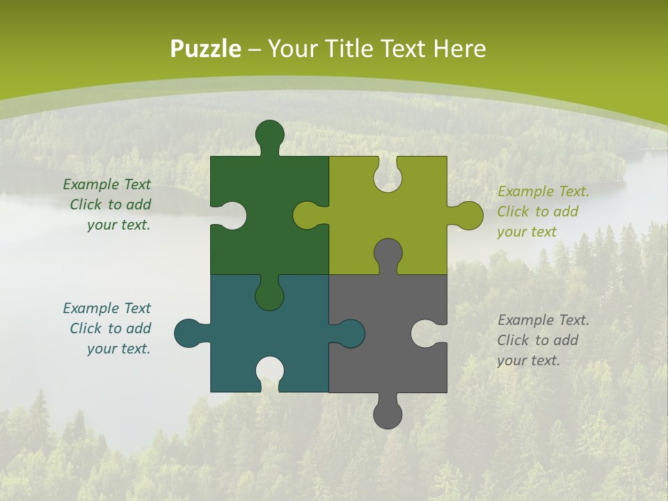 A Green Landscape With Trees And Water In The Background PowerPoint Template