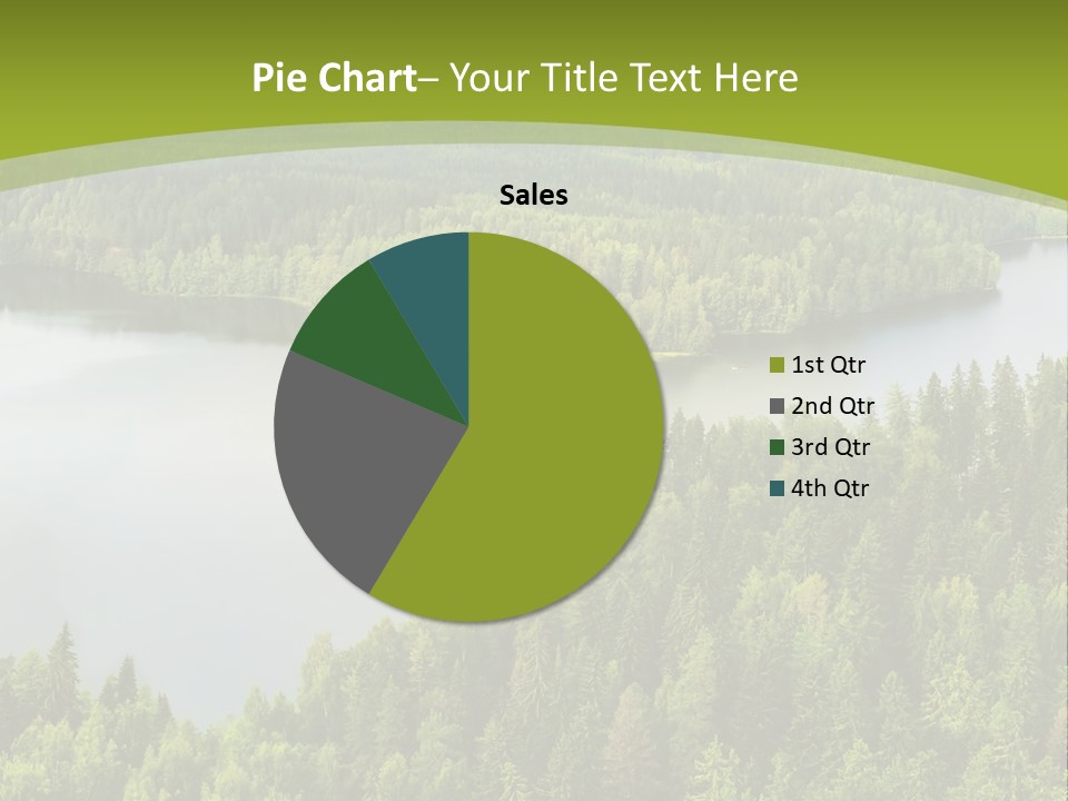 A Green Landscape With Trees And Water In The Background PowerPoint Template