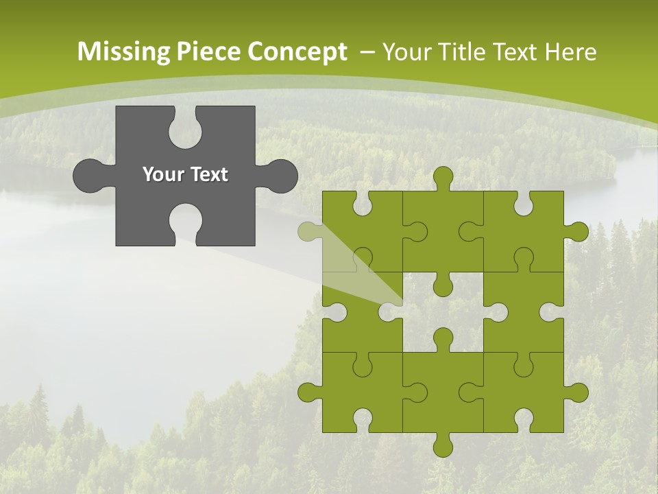 A Green Landscape With Trees And Water In The Background PowerPoint Template