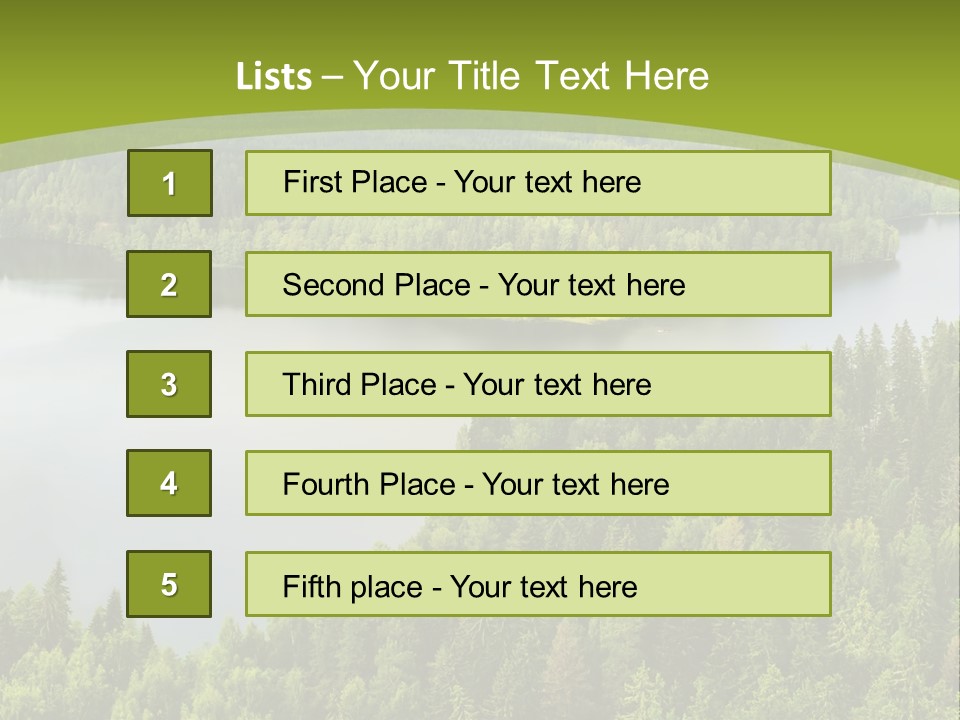 A Green Landscape With Trees And Water In The Background PowerPoint Template