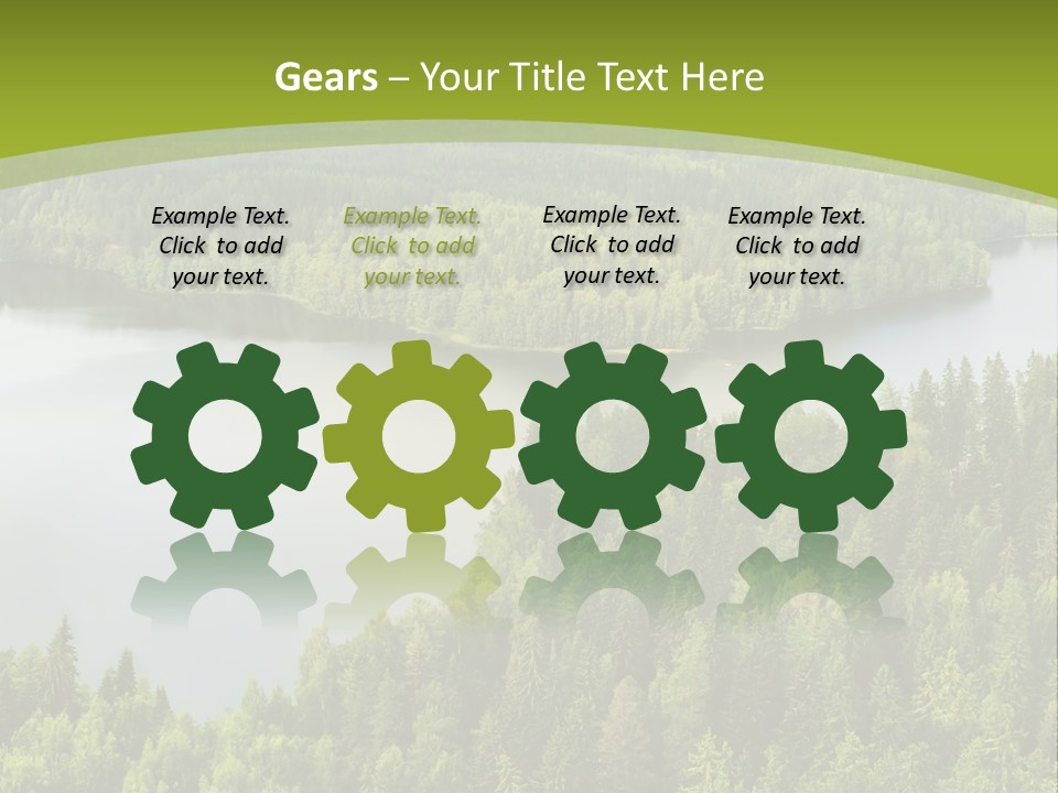 A Green Landscape With Trees And Water In The Background PowerPoint Template