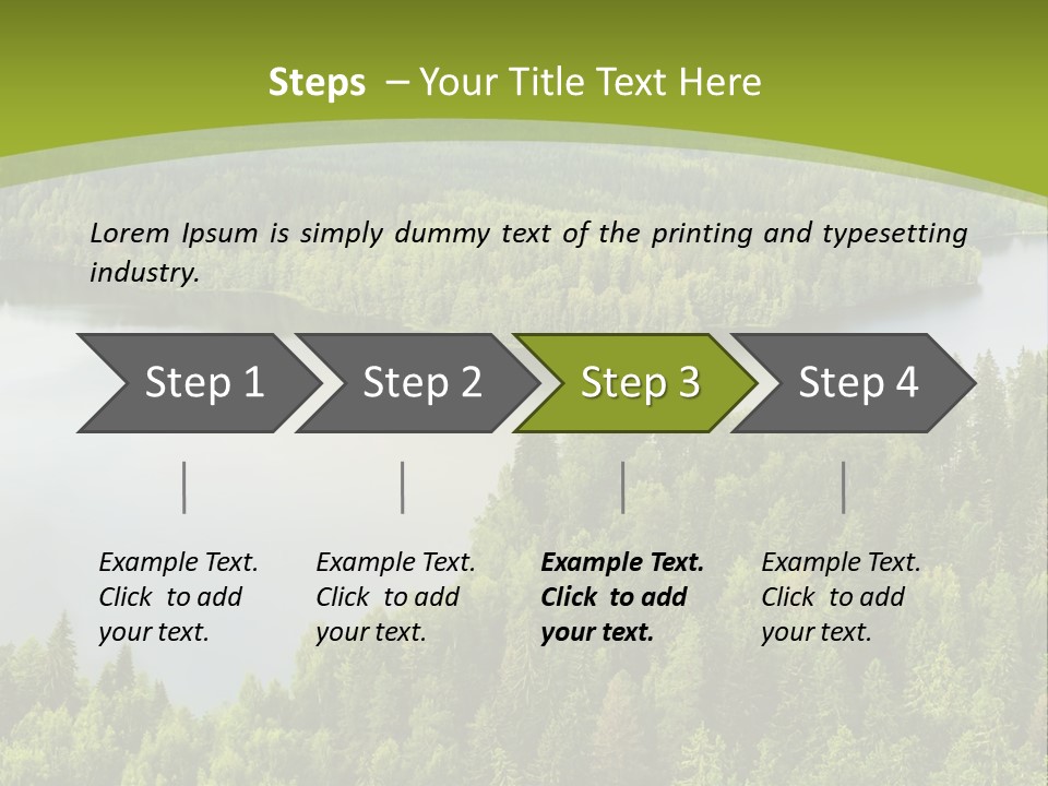 A Green Landscape With Trees And Water In The Background PowerPoint Template