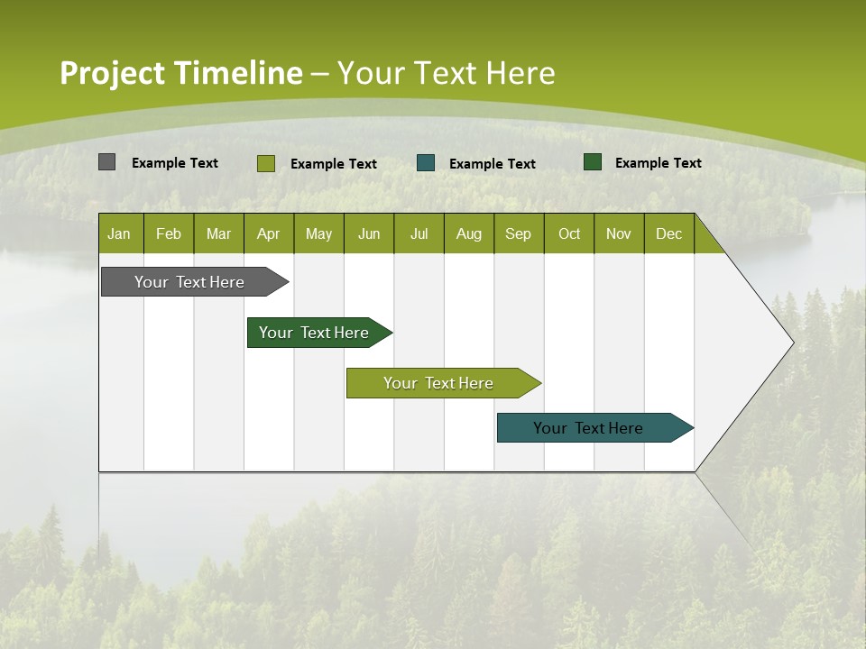 A Green Landscape With Trees And Water In The Background PowerPoint Template
