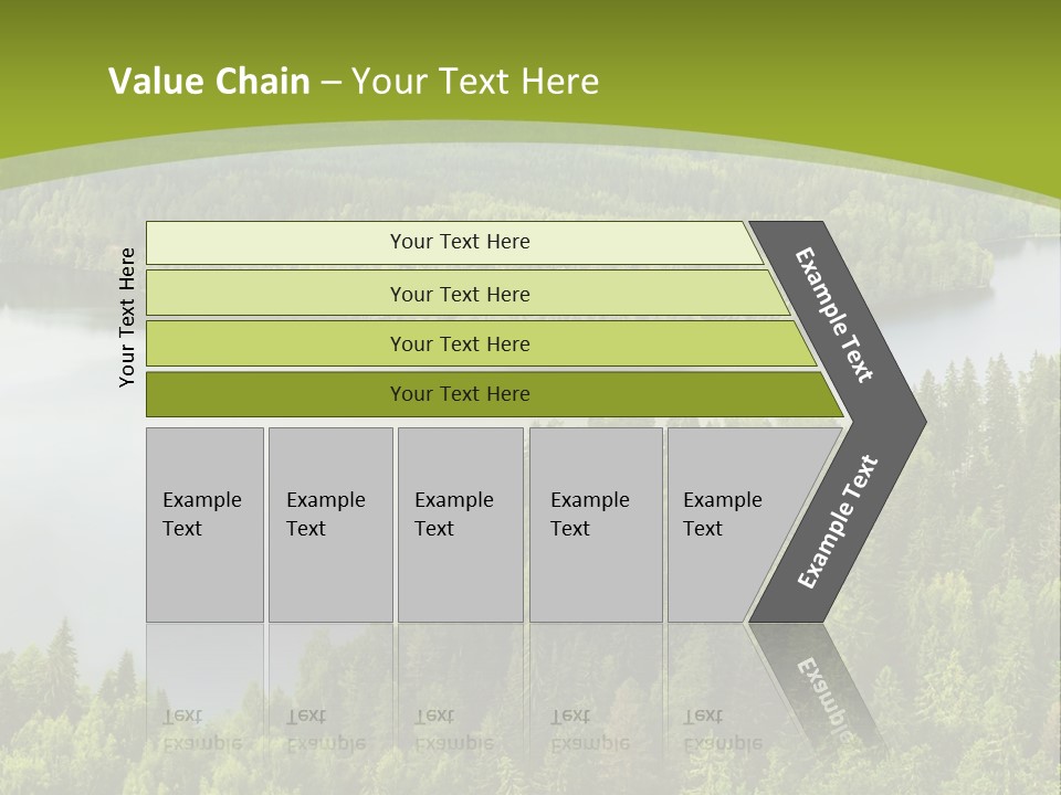 A Green Landscape With Trees And Water In The Background PowerPoint Template