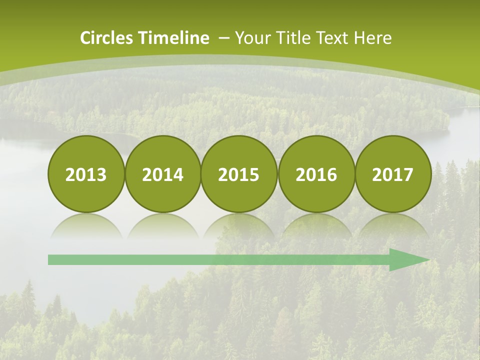 A Green Landscape With Trees And Water In The Background PowerPoint Template