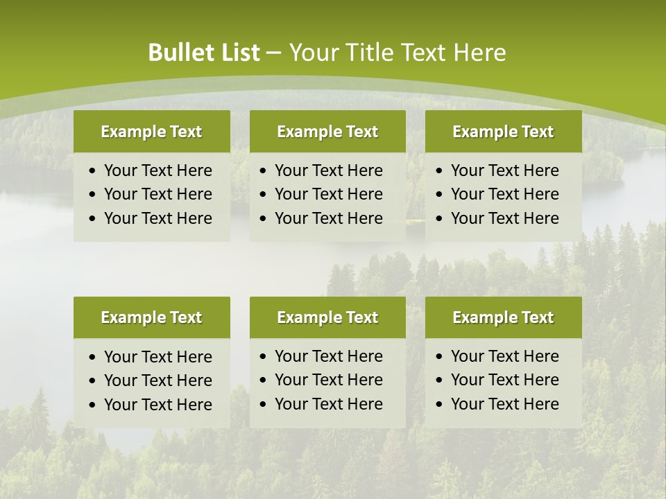 A Green Landscape With Trees And Water In The Background PowerPoint Template
