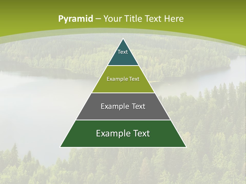A Green Landscape With Trees And Water In The Background PowerPoint Template