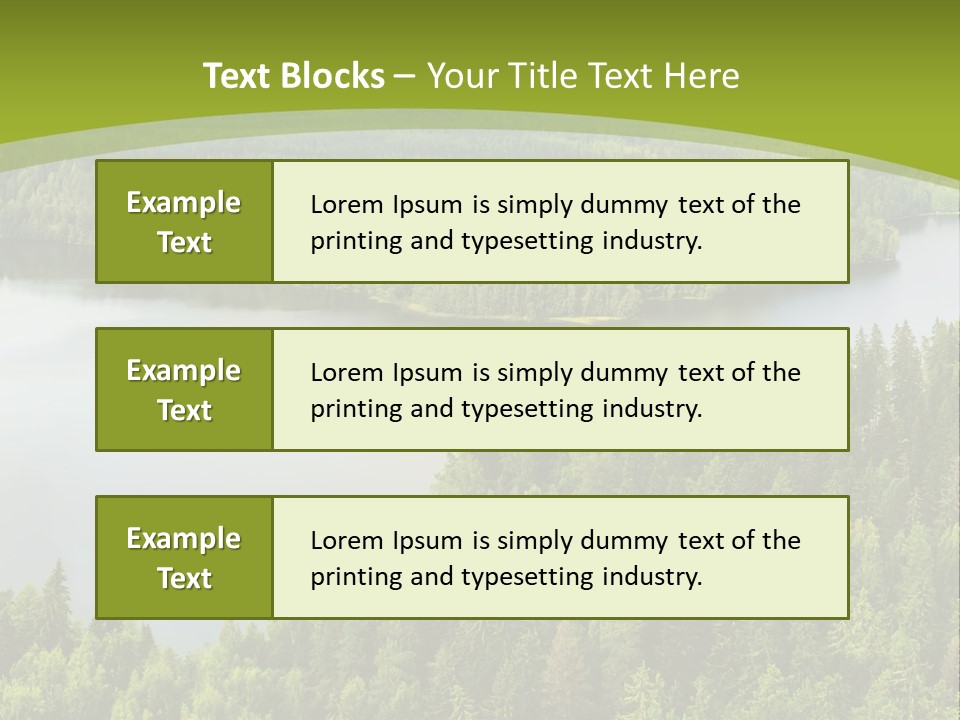 A Green Landscape With Trees And Water In The Background PowerPoint Template