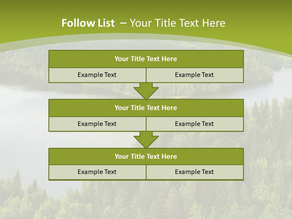 A Green Landscape With Trees And Water In The Background PowerPoint Template