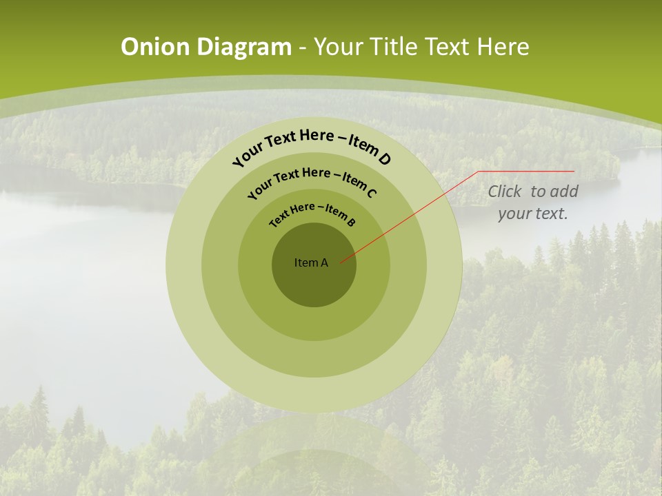 A Green Landscape With Trees And Water In The Background PowerPoint Template