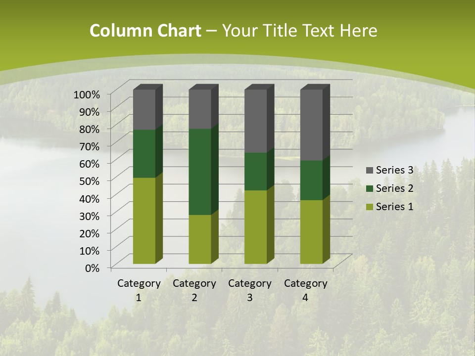 A Green Landscape With Trees And Water In The Background PowerPoint Template